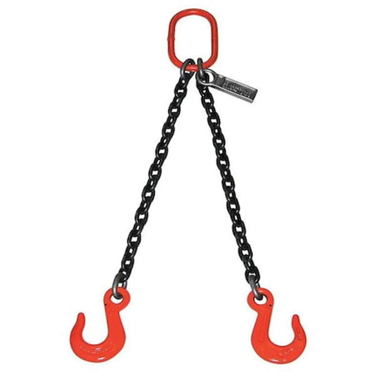 Chain Sling, Dbl Leg, 7400 lb, 9/32In, 20ft - 932DOSW10X20