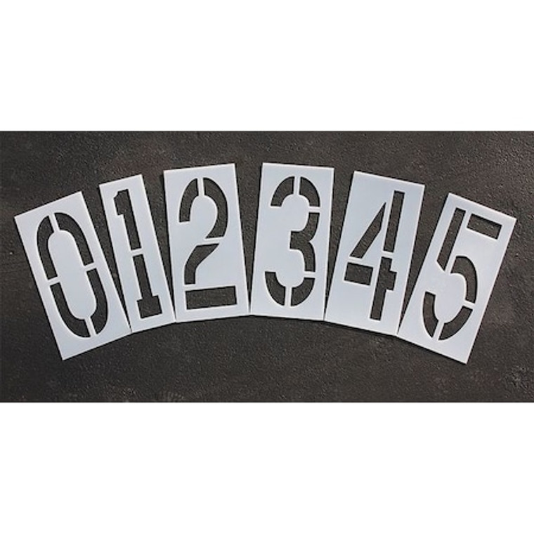 Pavement Stencil, 18 in, Number Kit, 1/16 - STL-116-8180
