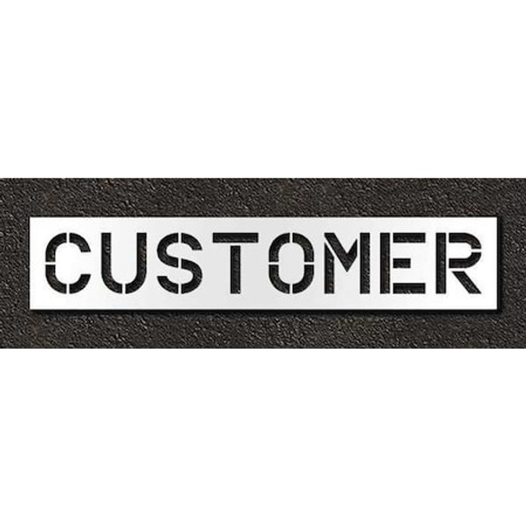 Pavement Stencil, Customer, 12 in - STL-116-71214