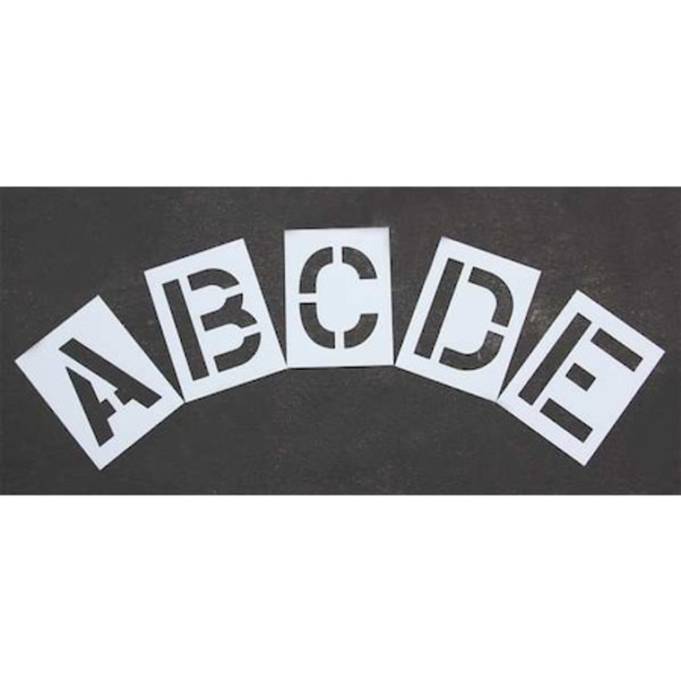 Pavement Stencil, Alphabet Kit, 12 in. H - STL-116-8125