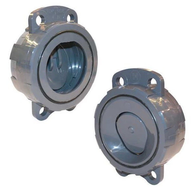 Check Valve, Wafer, 4", PVC/FPM, with Hastelloy Spring - WCV1400VH