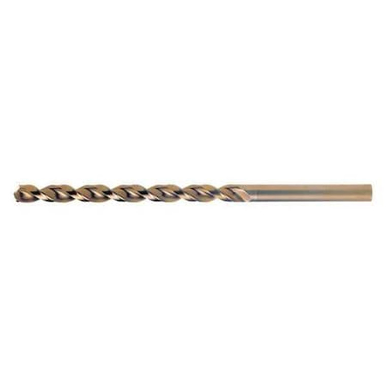 Q-Cobalt™ 135° Wide Land Parabolic Taper Length Drill Cleveland 2575 Straw HSS-CO 8% RHS/RHC 3/8 - C16796