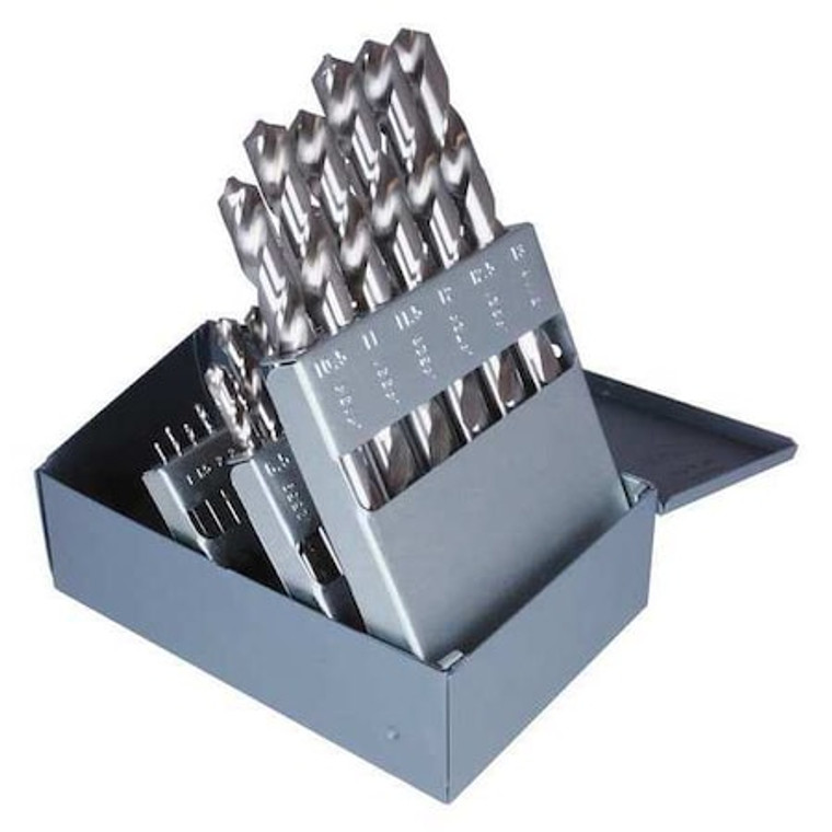 29PC 118° General Purpose Jobber Length Drill Set Cle-Line 1898 Bright HSS RHS/RHC 1/16-1/2x1/64 - C21117