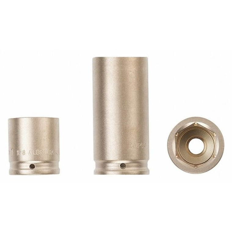 3/4 in Drive Impact Socket 1 1/8 in Size, Deep Socket, Natural - DWI-3/4D1-1/8