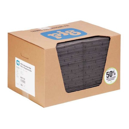 Sorbents, 22 gal, 15 in x 20 in, Universal, Gray, Polypropylene - MAT135