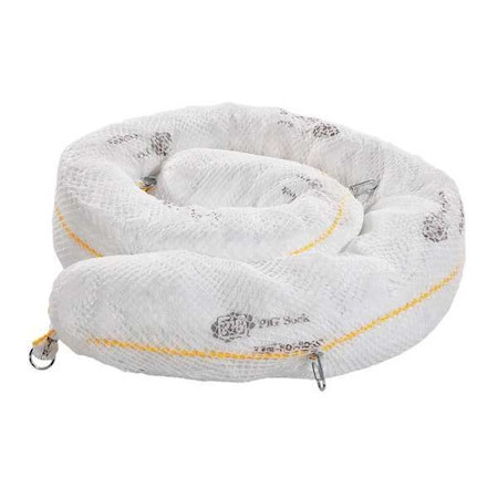 Sorbents, 48 gal, 8 in x 10 ft, Oil, White, Polypropylene - BOM304