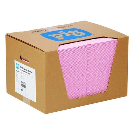 Sorbents, 22 gal, 15 in x 20 in, Universal, Pink, Polypropylene - MAT354