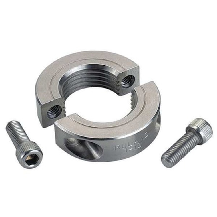 Shaft Collar, Threaded, 2Pc, 1-1/4-7 In, SS - TSP-20-7-SS