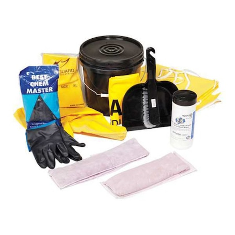 Spill Kit Refill, Chem/Hazmat, Black - RFL322