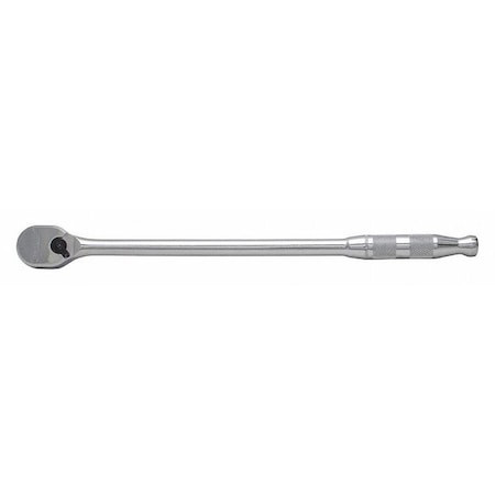 3/8" Drive 90 Geared Teeth Pear Head Style Hand Ratchet, 12-39/64" L, Full Polish Finish - J5250HTC