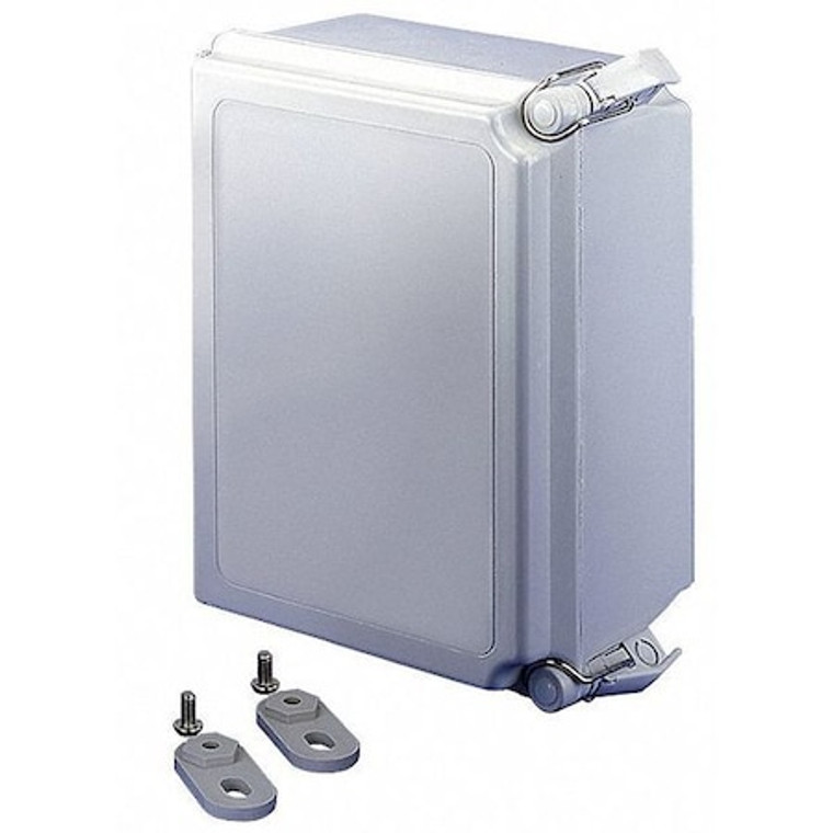 Fiberglass Electrical Enclosures, 14 in H, 8 in D, 12 in W, NEMA 4X, Hinged - A14128CHSCFG