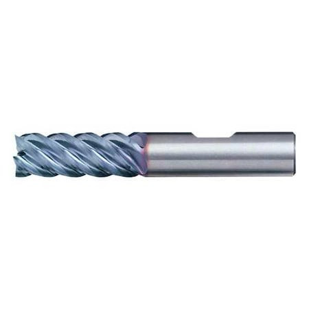 5-Flute Carbide HIgh-Perf Square Single End Mill for Steel CTD CEM-EMS-5 Bright 7/16x7/16x2x4 - C60439