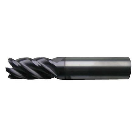 5-Flute Carbide HP Crn Rad Single End Mill for Ferrous Matl CTD CEM-V2-5R Bright 1/2x1/2x2x4x0.09CR - C60574