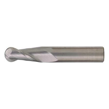2-Flute Carbide Ball Nose Single End GP End Mill Cleveland CEM-SE-2B Bright 1/2x1/2x2x4 - C60957