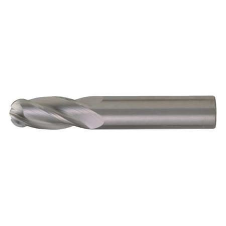 4-Flute Cabide Ball Single End GP End Mill Cleveland CEM-SE-4B Bright 5/8x5/8x2-1/4x5 - C63568