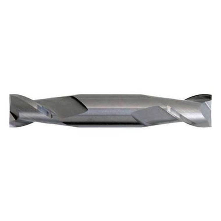 2-Flute Carbide Square Double-End GP End Mill Cleveland CEM-DE-2-TA TiAlN 3/8"x3/8"x3/4"x3-1/2" - C80183