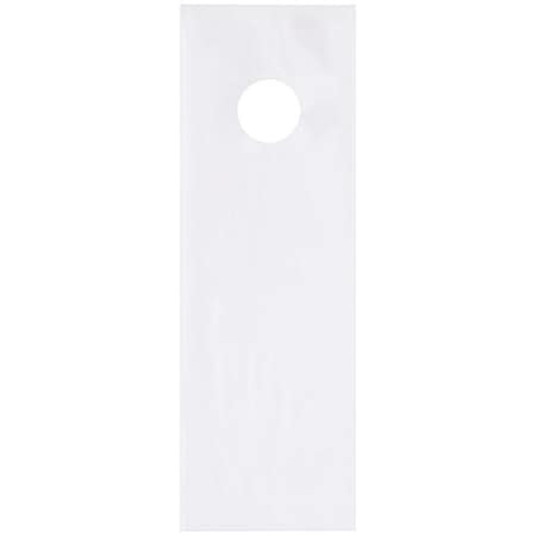 4" x 10" Poly Bags W/Doorknob Handle, 2 mil, Clear - PBDK0410