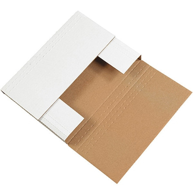 Easy-Fold Mailers, 11 3/4" x 10 1/2" x 2 1/2", White, 50/Bundle - M11102BF