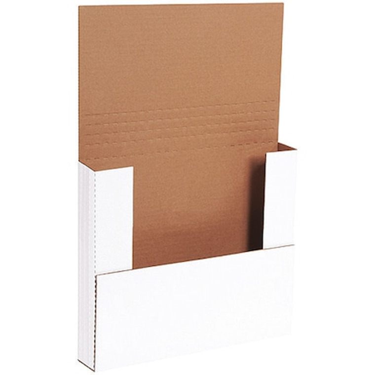 Easy-Fold Mailers, 12" x 10 1/2" x 2", White, 50/Bundle - M12102BF