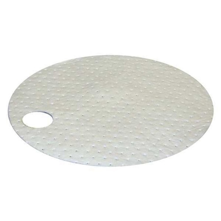 Sorbents, 5 gal, 22 in Dia., Oil, White, Polypropylene - L71390G