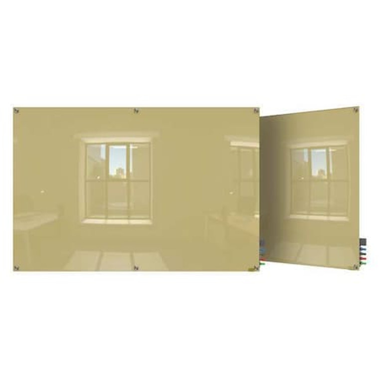36"x48" Magnetic Glass Dry Erase Board, Beige - HMYSM34BG