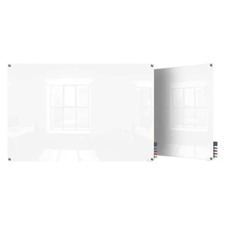 24"x36" Glass Dry Erase Board, Wall Mounted, White - HMYSN23WH