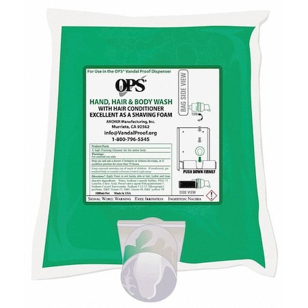 Body Wash/Shampoo/Shave Cream, 1000mL, PK2 - 1405-04G