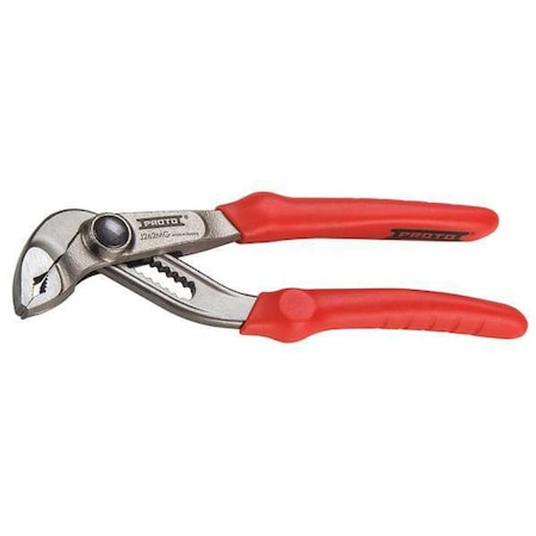 7 in V-Jaw Lock Joint Pliers Serrated, PVC Grip - J262MG