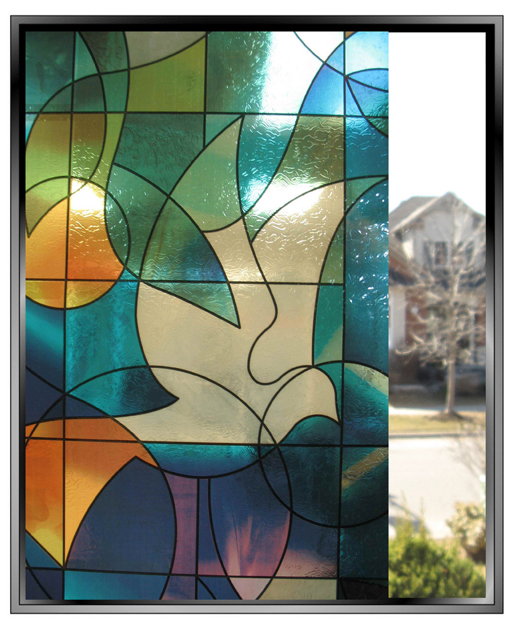 Apex Stained Glass - Doves - DIY Decorative Privacy Window Film