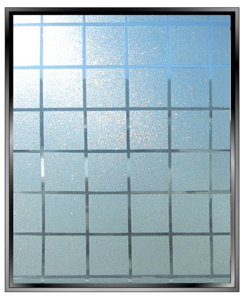 Geometric 1.125" Sparkle Squares - DIY Decorative Privacy Window Film