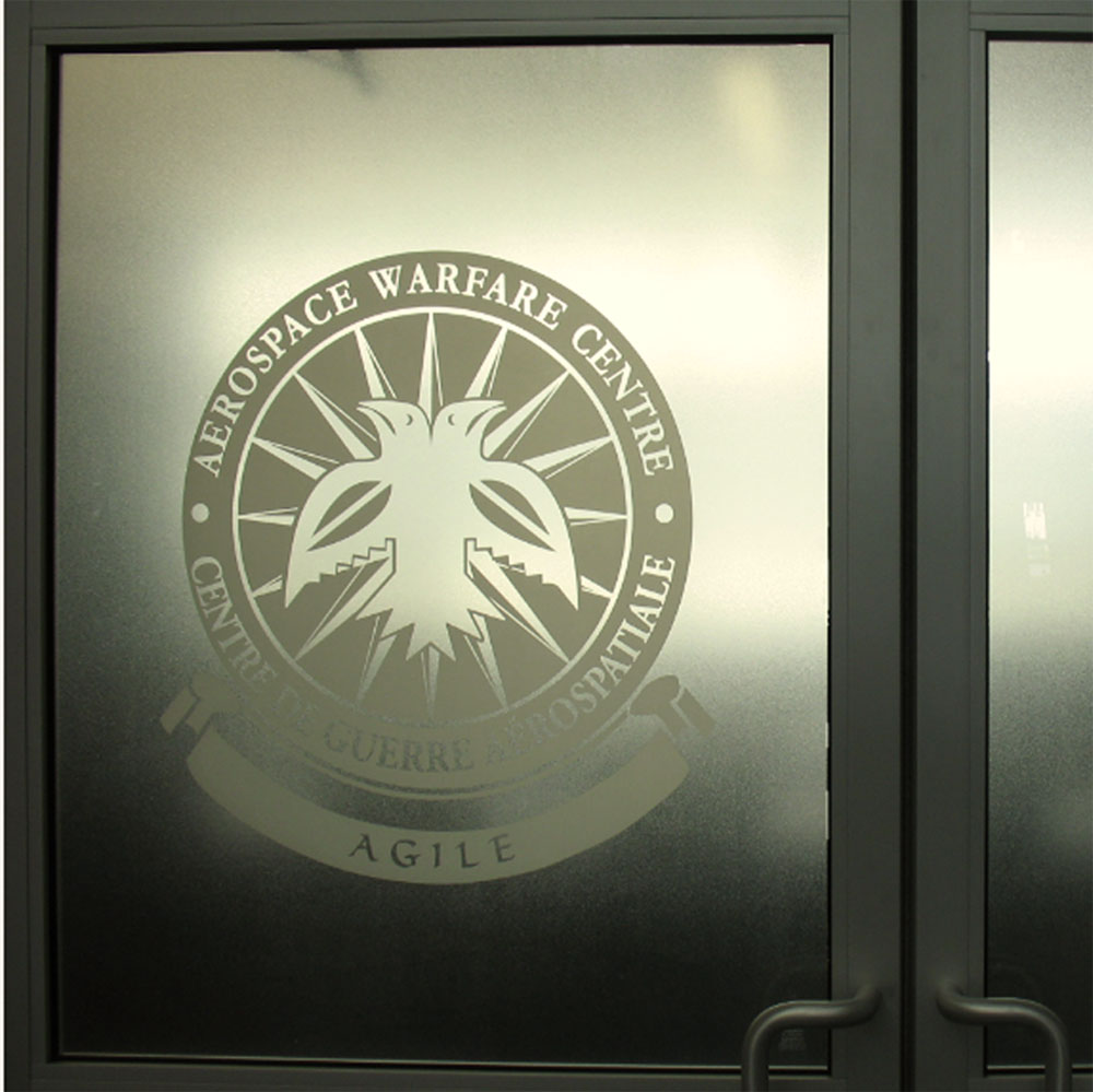 double doors with aerospace logo