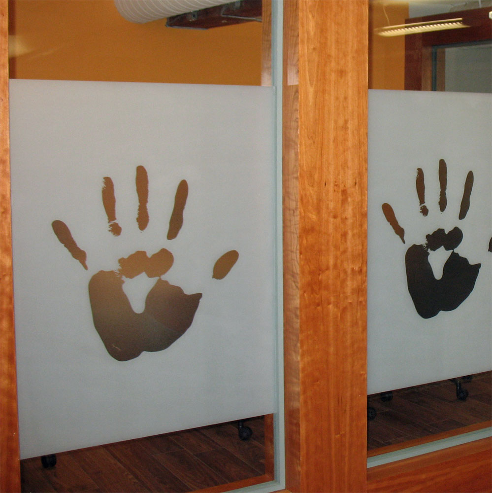 hand print custom cut graphic