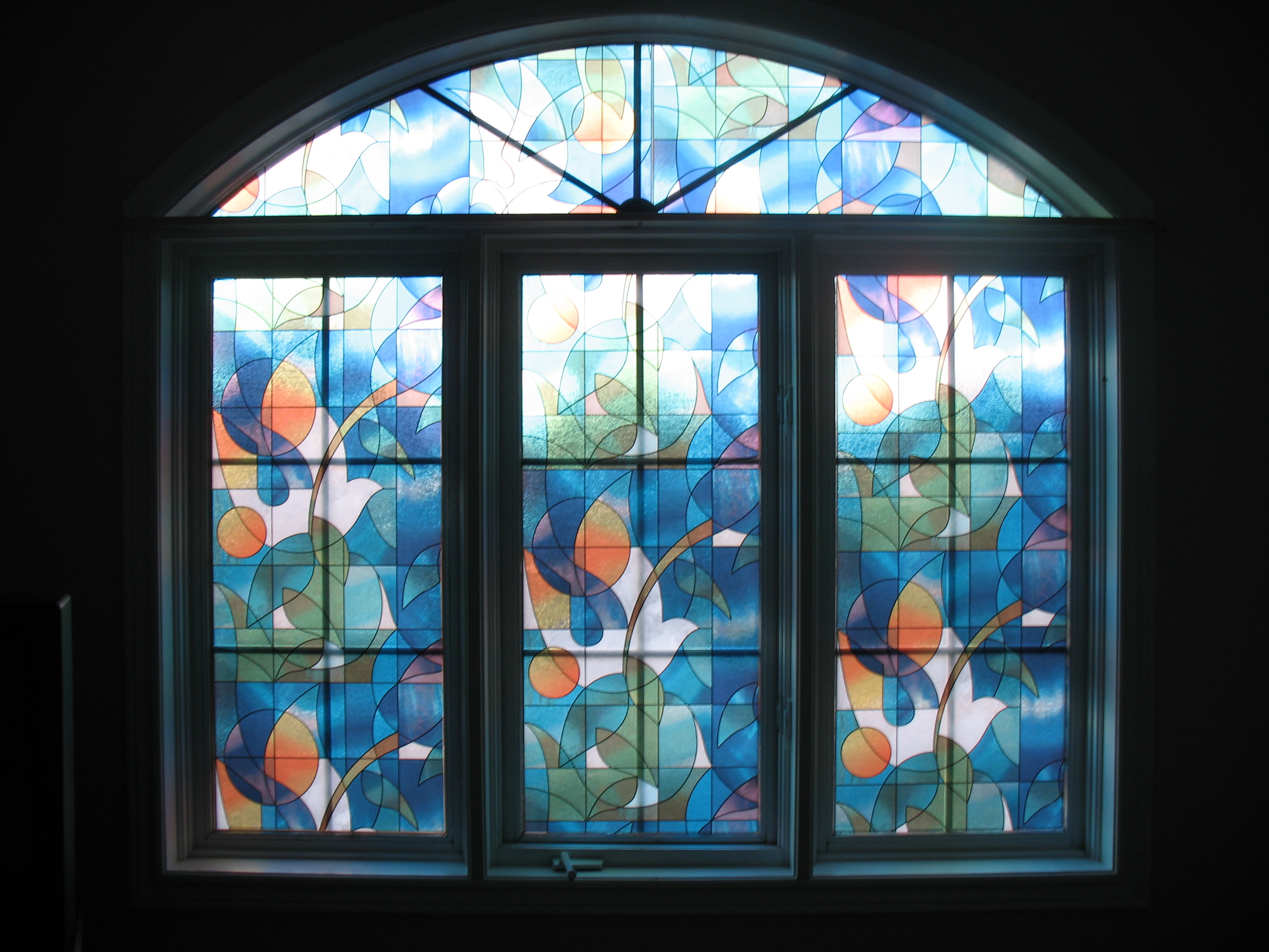 look of stained glass with window film