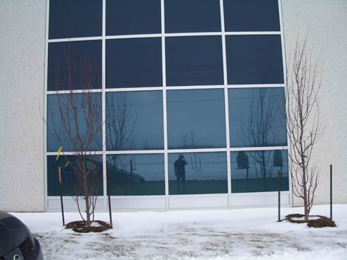 commercial window tint mirrored 