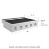 ZLINE 36-Inch Paramount Induction Rangetop with 5 Element Cooktop in Stainless Steel (SINRT36)