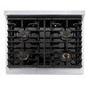 ZLINE 4-Piece Appliance Package - 30-Inch Paramount Autograph Dual Fuel Range, Wall Mount Range Hood, 36-Inch French Door Refrigerator with Water Dispenser, Dishwasher, in Stainless Steel with Matte Black Accents