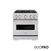 ZLINE 30-Inch 4.2 Cu. Ft. Classic Gas Range with 4 Burner DuoPro™ Cooktop and Convection Gas Oven in Stainless Steel (PCGR30)
