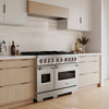 ZLINE 48-Inch 6.7 Cu. Ft. Classic Gas Range with 8 Burner DuoPro™ Cooktop and Dual Ovens in Satin Stainless Steel (PCGRS-48)