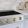 ZLINE Autograph Edition 30-Inch Paramount Induction Rangetop with 4 Element Cooktop in Satin Stainless Steel and Champagne Bronze Accents (SINRTSZ-30-CB)