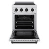 ZLINE Autograph Edition 24-Inch 3.2 Cu. Ft. Paramount Induction Range with 3 Element Cooktop and Electric Convection Oven in Stainless Steel with Matte Black Accents (SINRZ-24-MB)