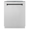 ZLINE 5-Piece Appliance Package - 36-Inch Autograph Edition Gas Range, Wall Mount Range Hood, 36-Inch French Door Refrigerator with Water Dispenser, Dishwasher, and 30-Inch Microwave Drawer in Stainless Steel Matte Black Accents