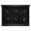 ZLINE 5-Piece Appliance Package - 36-Inch Classic Gas Range, Wall Mount Range Hood, 36-Inch French Door Refrigerator, Dishwasher, and 30-Inch Microwave Drawer in Black Stainless Steel