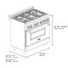 ZLINE 5-Piece Appliance Package - 36-Inch Legacy Autograph Dual Fuel Range, Wall Mount Range Hood, 36-Inch French Door Refrigerator with Water Dispenser, Dishwasher, and 24-Inch Microwave Drawer in Stainless Steel with Gold Accents