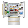 ZLINE 3-Piece Appliance Package - 48-Inch Legacy Autograph Dual Fuel Range, 36-Inch French Door Refrigerator, Dishwasher, in Stainless Steel with Gold Accents