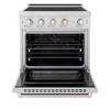 ZLINE 5-Piece Appliance Package - 30-Inch Paramount Induction Range, Wall Mount Range Hood, 36-Inch French Door Refrigerator, Dishwasher, and 30-Inch Microwave Drawer in Stainless Steel