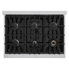ZLINE 5-Piece Appliance Package - 36-Inch Classic Gas Range, Wall Mount Range Hood, 36-Inch French Door Refrigerator with Water Dispenser, Dishwasher, and 30-Inch Microwave Drawer in Stainless Steel