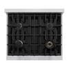 ZLINE 5-Piece Appliance Package - 30-Inch Classic Gas Range, Wall Mount Range Hood, 36-Inch French Door Refrigerator, Dishwasher, and 30-Inch Microwave Drawer in Stainless Steel