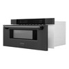 ZLINE 5-Piece Appliance Package - 30-Inch Classic Dual Fuel Range, Wall Mount Range Hood, 36-Inch French Door Refrigerator with Water Dispenser, Dishwasher, and 30-Inch Microwave Drawer in Black Stainless Steel