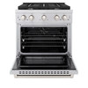 ZLINE 4-Piece Appliance Package - 30-Inch Paramount Dual Fuel Range, Wall Mount Range Hood, 36-Inch French Door Refrigerator with Water Dispenser, Dishwasher, in Stainless Steel