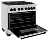 ZLINE 5-Piece Appliance Package - 36-Inch Legacy Autograph Dual Fuel Range, Wall Mount Range Hood, 36-Inch French Door Refrigerator with Water Dispenser, Dishwasher, and 24-Inch Microwave Drawer in Stainless Steel with Matte Black Accents